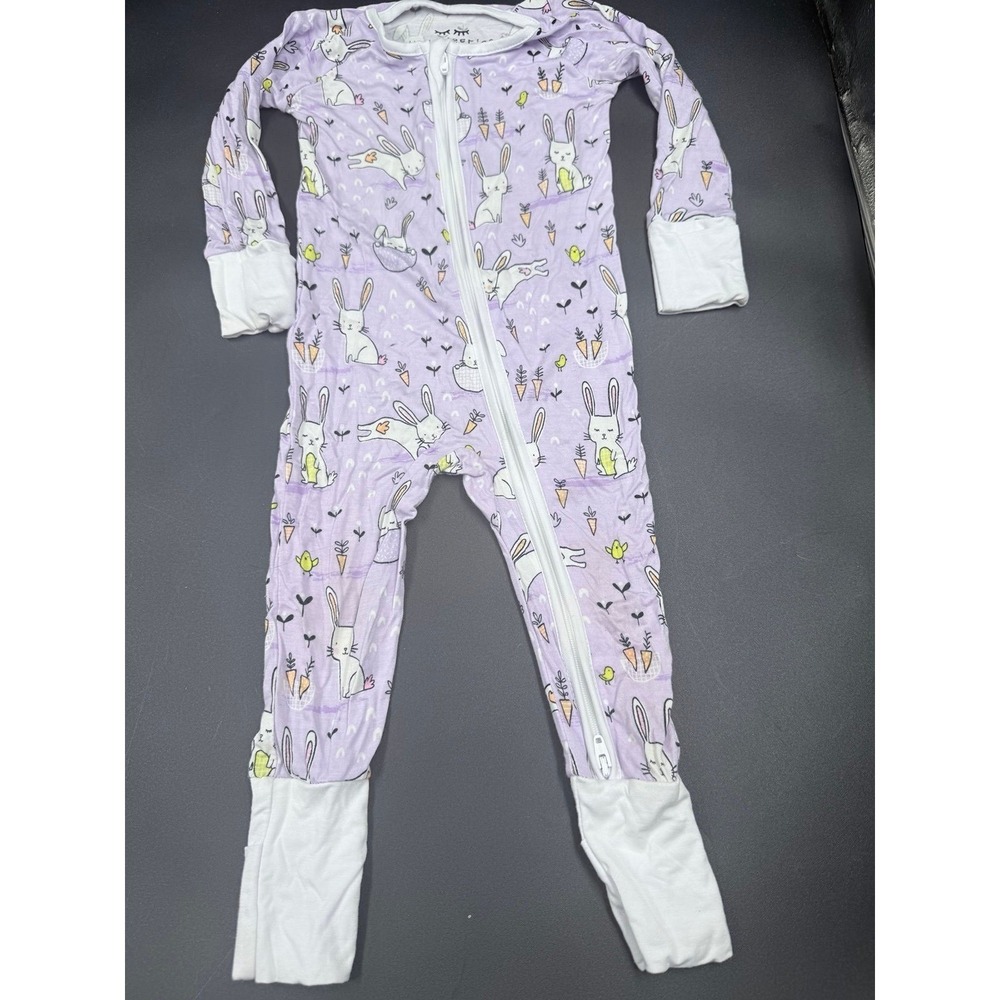 Little Sleepies Lavender Bunnies 3-6 months